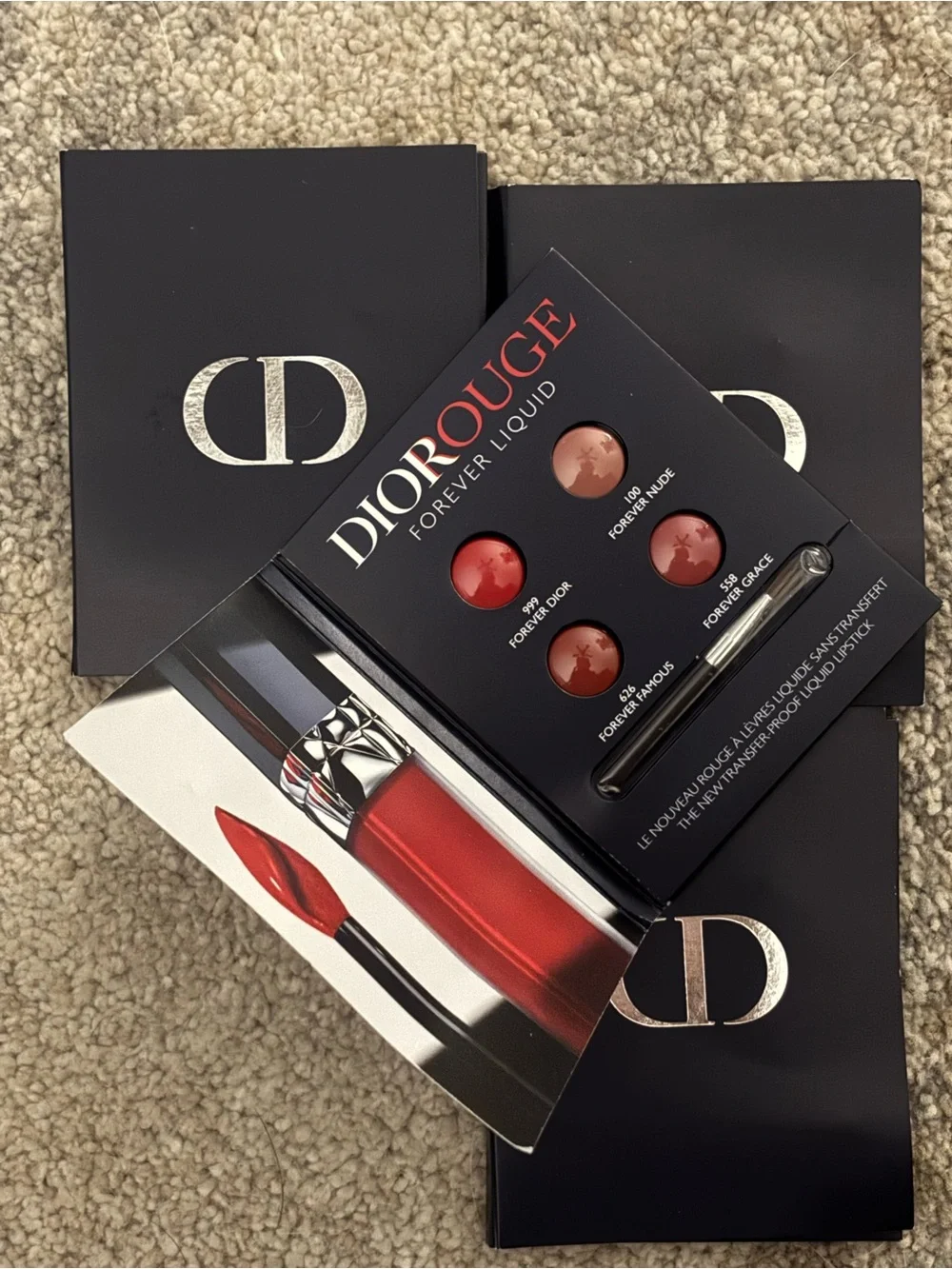 Dior Diorouge Forever Liquid Lipstick 4 Sample - 0.3ml- Set of Four (805)